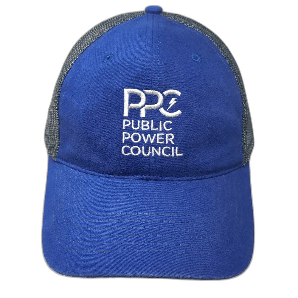 Hit Blue Gray One Size Trucker Hat Public Power Council PPC Mesh Snapback
